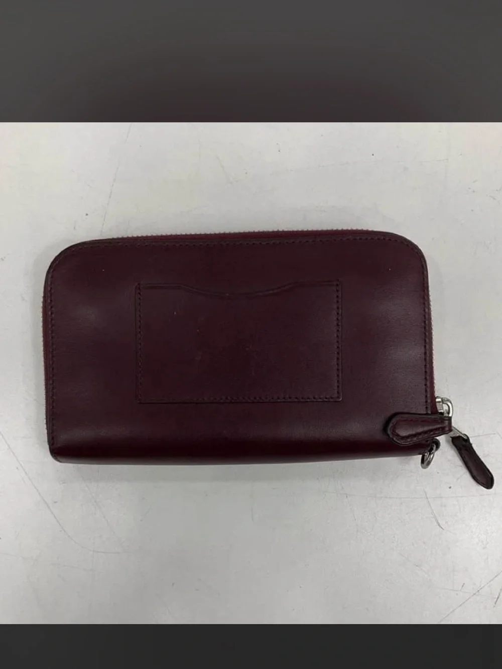 Coach womena Zip Leather Wallet - Burgundy